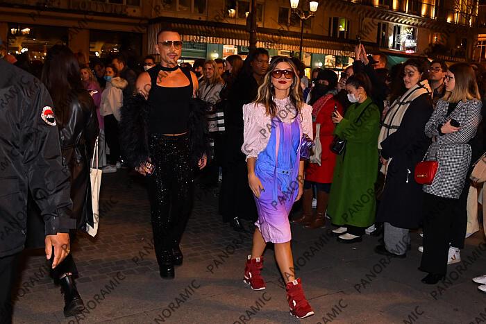 Carmen Kassovitz a l arrivee du defile ISABEL MARANT CELEBRITES : Arrivees  du defile ISABEL MARANT